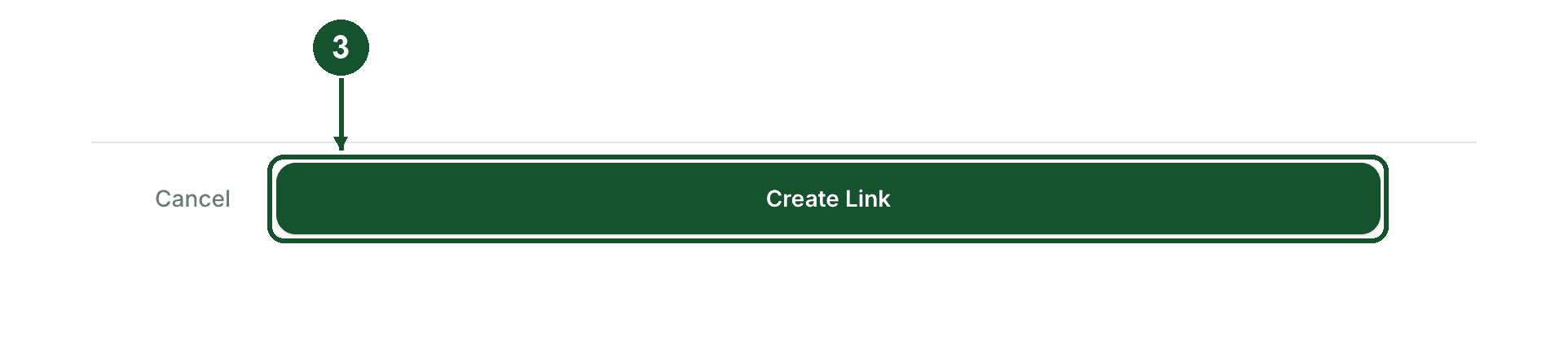 Step 3: the Create Link button at the bottom of the form