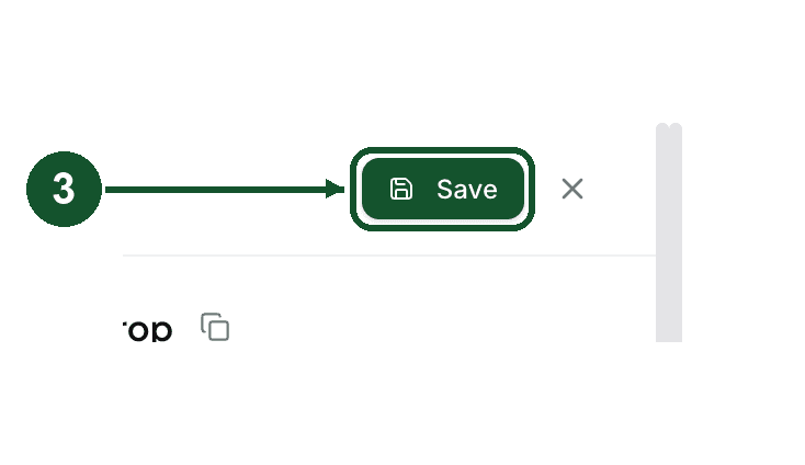 Step 4: the Save button in the Link Details panel header