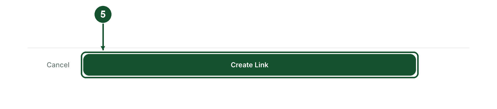 Step 5: the Create Link button at the bottom of the form