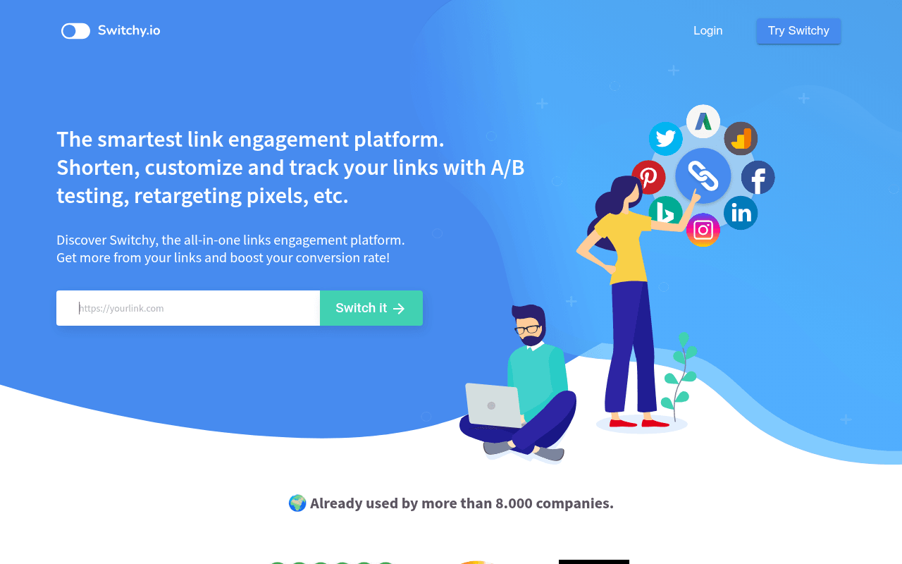 Switchy homepage, 2026