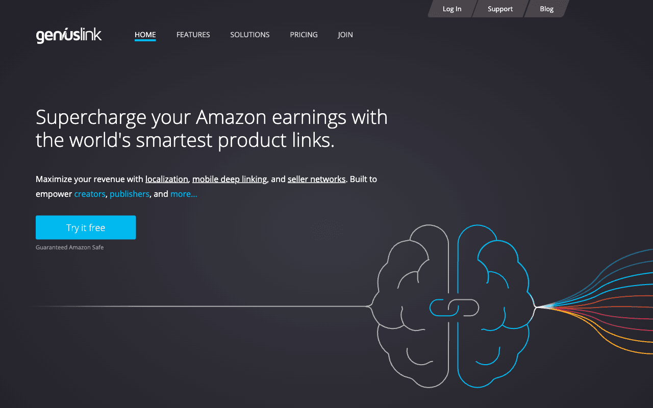 Geniuslink homepage, 2026