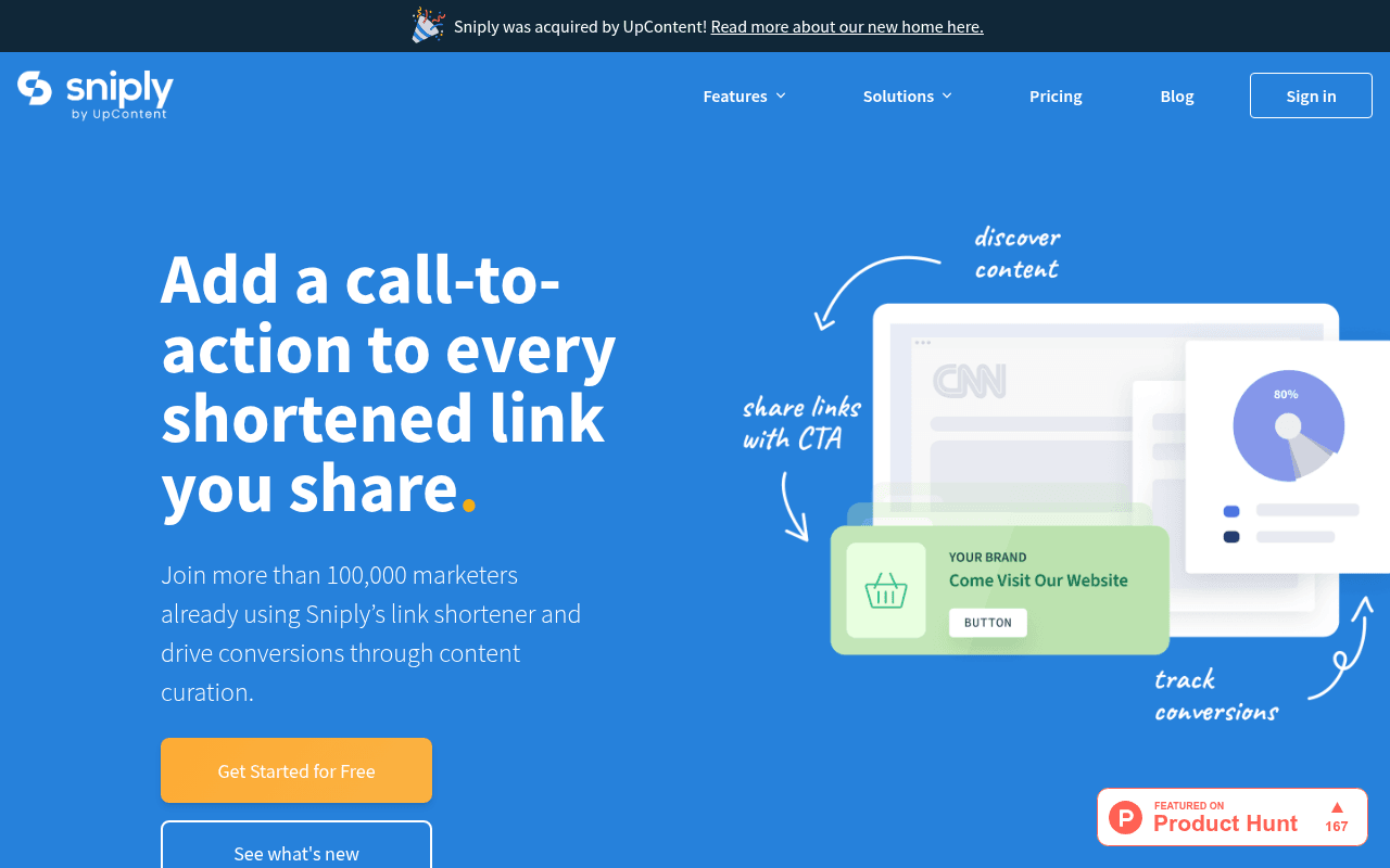 Sniply homepage, 2026