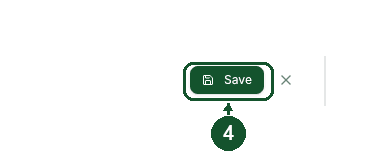 Step 4 close up: the Save button in the panel header