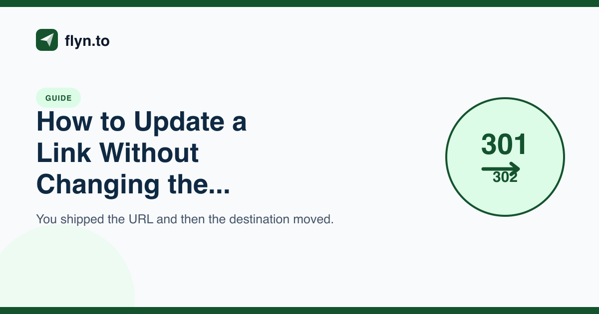 How to Update a Link Without Changing the Published URL
